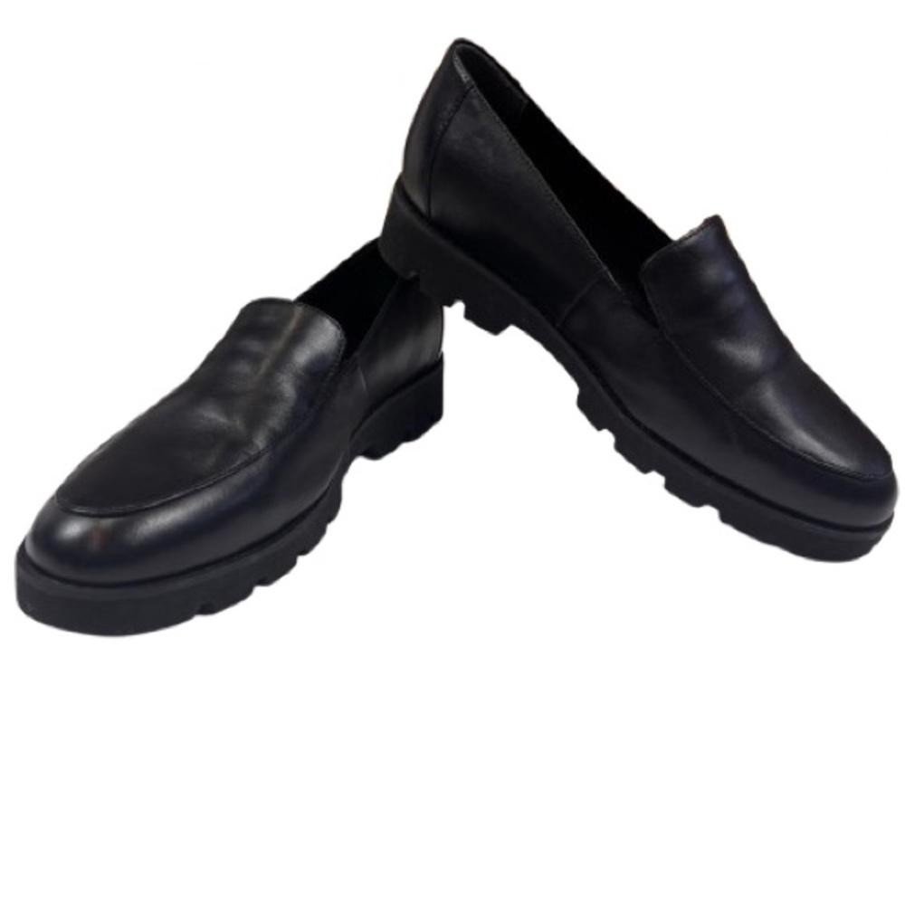 Vionic Kensley Black Leather Lug Sole Loafers Womens 9.5 Slip On Comfort NEW - Picture 7 of 11